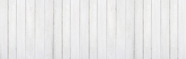 Ahşap ahşap döşeme beyaz dokusu ve pürüzsüz arkaplan manzarası. Herhangi bir tasarım için kopya alanı ile üst görünüm.
