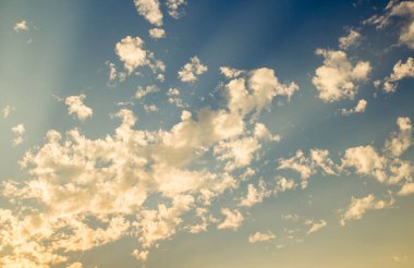 beyaz bulutlar mavi gökyüzü arka plan, güzel gökyüzü ile