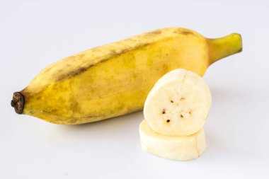 Muz gary arka plan üzerinde izole kapatmak