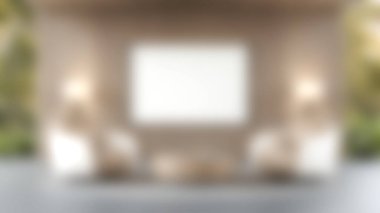 İki rahat sandalye ve yuvarlak bir sehpanın bulunduğu şık bir oturma odası. Zarif ahşap bir ortamda geçiyor. Rahatlamak ve sosyalleşmek için mükemmel..