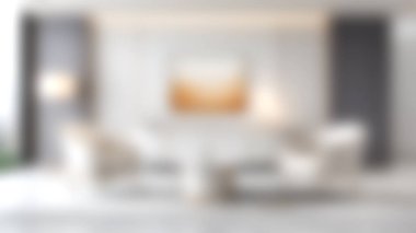 Modern bir minimalist oturma odasında zarif mobilyalar, sıcak renkler ve şık bir dekor sergilenerek rahatlatıcı ve davetkar bir ortam yaratılıyor..