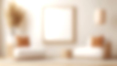 İki zarif sandalye, ahşap bir masa ve parlak bir atmosferin yer aldığı şık ve davetkâr bir oturma odası. Modern dekorasyon için mükemmel..