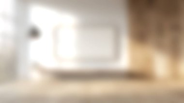 Ilık ahşap elementler, büyük boş çerçeve ve yaratıcı ilham için mükemmel doğal ışık barındıran parlak ve modern bir iç mekan..