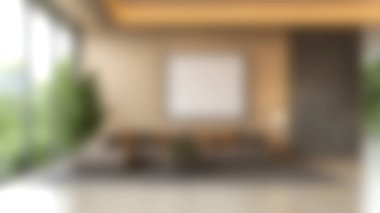 Minimalist tasarım elementleri, bol doğal ışık ve sakin bir atmosfer için verimli yeşillik içeren sakin bir oturma odası hayal edin..