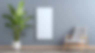 Salon bitkisinin, rahat bir koltuğun ve yumuşak doğal ışığın bulunduğu sakin ve şık bir yaşam alanı. Rahatlama ve minimalist dekor için mükemmel..