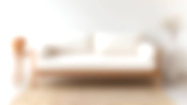 Rahat ve modern bir oturma odasında minimalist bir kanepe var. Yumuşak yastıklarla süslenmiş. Nötr renk paleti sıcak ve davetkar bir atmosfer yaratır. Rahatlamak için birebir..