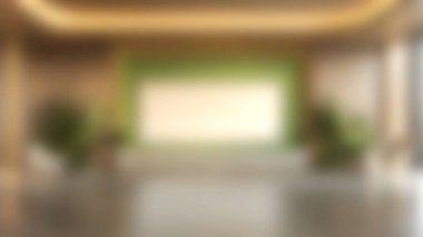 Bu görüntü, canlı yeşil bir duvar ve doğal aydınlatma içeren, barışçıl ve davetkar bir atmosfer yaratan modern bir iç tasarım yakalıyor..