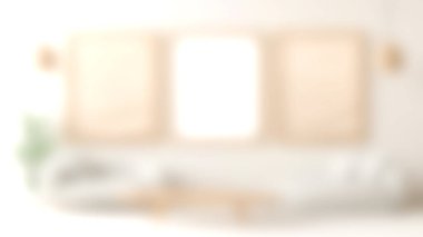 Yumuşak dekorasyon tarzına sahip parlak ve rahat bir oturma odası geniş bir pencereden gelen doğal ışık ve lüks aksesuarların oluşturduğu ortam davetkar..