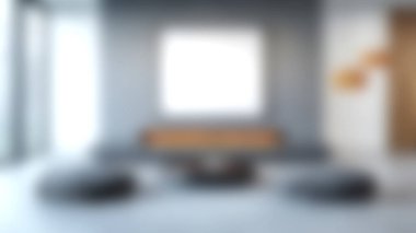 Yumuşak oturma düzeninin ve geniş doğal ışığın bulunduğu modern minimalist bir oturma odası keşfedin. Rahatlamak ve rahatlamak için şık ve davetkar bir atmosfer yaratın..