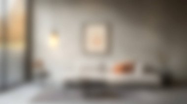 Yumuşak ışıklandırma ve toprak tonlarıyla modern minimalist bir oturma odası keşfedin, rahat ve davetkar bir atmosfer yaratın rahatlama ve stil için mükemmel.