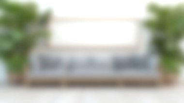 Modern bir oturma odası şık gri bir kanepe, yemyeşil bitkiler ve bol doğal ışık barındırıyor. Bu rahat yer rahatlama ve zarafeti davet eder, her ev için mükemmeldir..