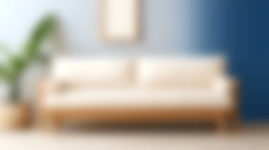 Modern bir oturma odası ortamında şık bir minimalist kanepe, canlı duvar renkleri ve doğal ışık, rahat ve davetkar bir atmosfer yaratmak için mükemmel..