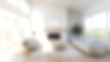 Doğal ışık, minimalist mobilyalar ve rahatlama ve rahatlama için mükemmel rahat bir atmosferi olan modern bir estetiğe sahip parlak ve havadar bir oturma odası..