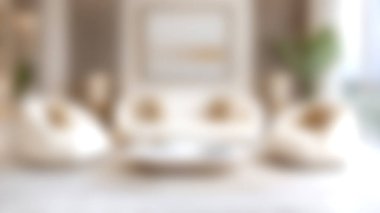 Bu modern oturma odası yumuşak renk paletli mobilyaları davet ediyor. Rahatlama ve toplanma için mükemmel sıcak ve rahat bir atmosfer yaratıyor..