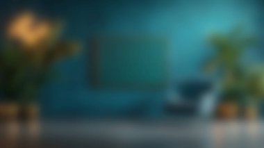 Yeşil duvarları, şık koltukları ve dekoratif bitkileri olan rahat bir oturma odası, her ev için rahatlatıcı ve canlı bir atmosfer yaratır..