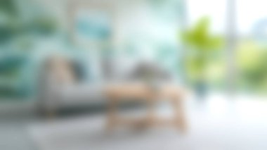 Şık mobilyaların, bol doğal ışığın ve sanatsal dekorların yer aldığı sakin ve modern bir oturma odası rahat ve davetkar bir ortam yaratıyor..