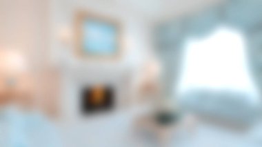 Bu resim, zarif bir dekorun, sıcak bir atmosferin ve bol doğal ışığın bulunduğu yumuşak ve rahat bir oturma odasını yakalar. Rahatlamak için mükemmeldir..