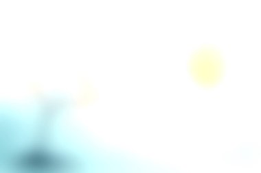 Canlı kırmızı yaprakları olan sakin bir sonbahar ağacı yumuşak bir güneşe karşı duruyor ve huzurlu bir atmosfer yaratıyor.. 