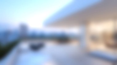 Lüks bir açık hava alanı gösterişli bir tasarım ve şehrin ufuk çizgisine nefes kesici bir manzara, rahatlama ve zarif toplantılar için mükemmel..