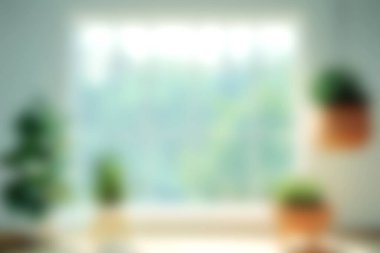 Canlı ev bitkilerinin ve yumuşak güneş ışığının camdan içeri aktığı sakin ve davetkar bir ortam yaratarak rahatlama ve ilham verici bir ortam yaratıyor..