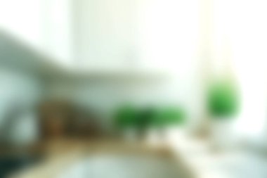 Doğal ışık ve yeşil bitkilerle dolu dingin bir mutfak, canlı ve taze bir ortam yaratıyor. Ev dekorasyonu için ideal ilham ve yemek sahneleri.