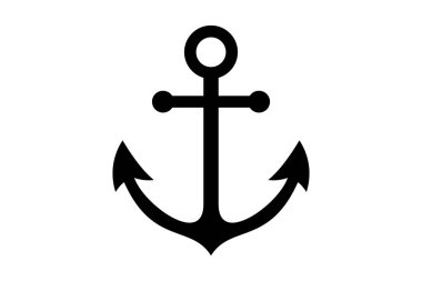 Basit çapa sembolü, temiz vektör grafiği. Temiz, keskin bir çapa sembolü. Okyanus temalı logolar, deniz markalaşması ve grafik tasarım elementlerinde kullanışlı.