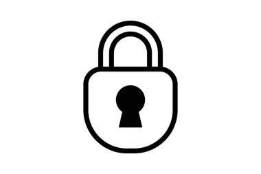 Vektör Kilidi Simgesi, Gizlilik Koruma İşareti.