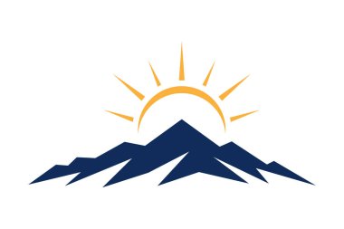 Gün doğumlu Dağ Logosu