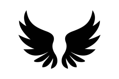 Vektör Kanatları Simge Silueti