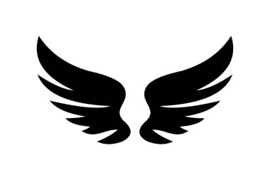 Melek ya da Kuş Kanadı Silueti Grafik Vektörü
