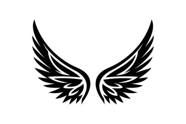 Soyut Kara Kanat Vektör Tasarımı