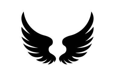 Kanat Sembolü İzole Edilmiş Siluet