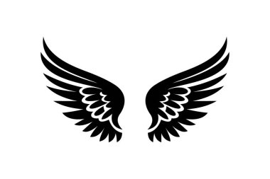 Dekoratif Kanat Silueti, Dövmeye Hazır Vektör