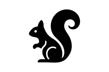 Markalaşma, amblem ya da hayvan temalı tasarım elementleri için mükemmel bir sincap silueti..