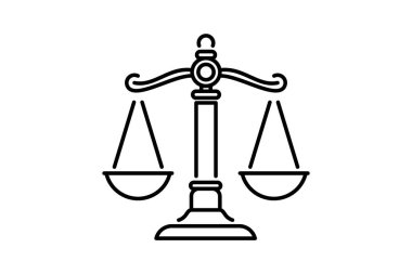 Adalet Ölçeklendirme Simgesi Tasarım Şablonu