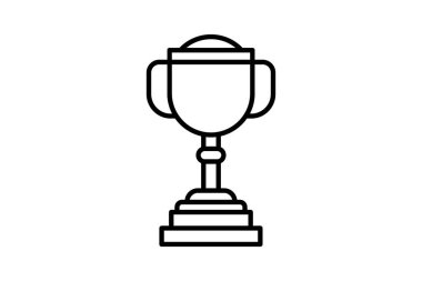 Zafer Ödülü Simge Vektör Çizgisi Çizimi