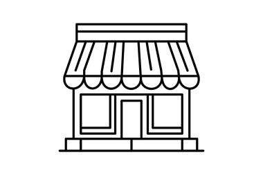 Taslak Mağaza Simgesi, Asgari Dükkan Önü Tasarımı.