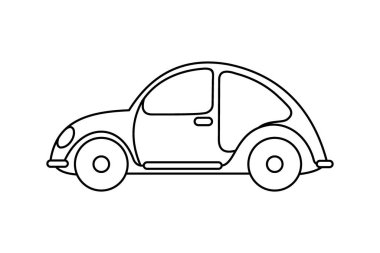 El Arabası Taslak, Vektör Tarzı. Düzgün çizgileri, UI / UX, oyunlar ya da uygulamalar için mükemmel çizgi film ikonu.