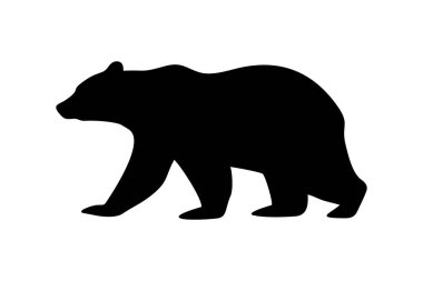 Vahşi Ayı Silueti Grafik Tasarımı. Vahşi ayının güçlü siluet grafiği, açık hava markalaşma ve macera temaları için ideal..