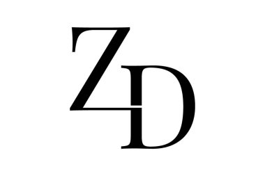 harf ZD logo tasarım vektör şablonu
