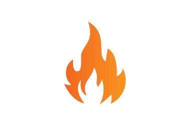 Vektör Ateş Alev Sembolü. Dijital kullanım veya yazdırma grafikleri için ideal bir ateş alevi sembolünün cesur ve modern bir temsili.