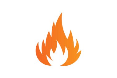 Orange Flame Logo Konsepti. Turuncu renk tonlarında stilize edilmiş alev logosu, markalaşma ve iş kimliği için harika..