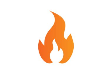 Gradyan Renklerde Alev Logosu Elementi