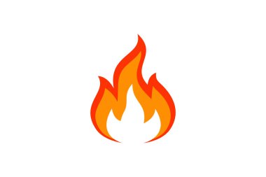 Turuncu Kırmızı Alev Tasarımı Isı Sembolü