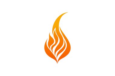 Modern Ateş Sembol Vektörü. Dijital grafikler için uygun modern ve asgari ateş sembolü.