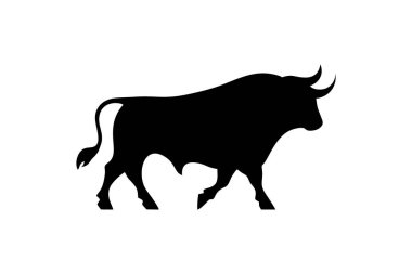 Güçlü Kara Boğa Silueti
