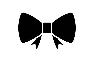 Düz Tasarım 'da şık siyah papyon tasarımı. Cesur ve temiz bir papyon silueti. Kıyafet logoları, parti broşürleri ve şık reklamlar için mükemmel..