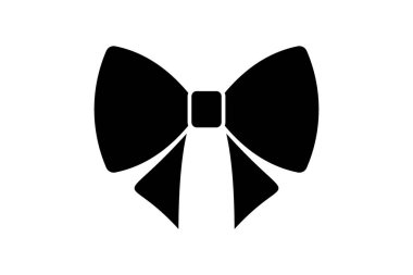 Moda Logoları için büyüleyici siyah papyon tasviri. Üst sınıf markalaşma ve tasarım projeleri için temiz ve keskin papyon simgesi ideal.