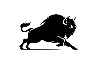 Majestic Bison Saldırı Pozu. İkonik vahşi yaşam sanatı, yüklenen bir bizonun ham gücünü gösteriyor.