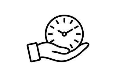 El Tutma Saati Simgesinin Vektör Özeti